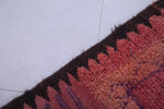 Vintage moroccanm runner flatwoven rug  5.3 FT X 12.8 FT