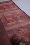 Vintage moroccanm runner flatwoven rug  5.3 FT X 12.8 FT