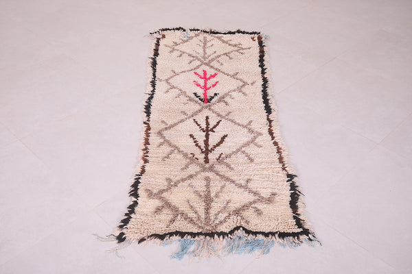 Small runner berber moroccan rug -  2.1 FT X 5.6 FT
