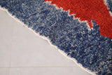 Blue Moroccan Azilal handmade rug 5.2 FT X 8.3 FT