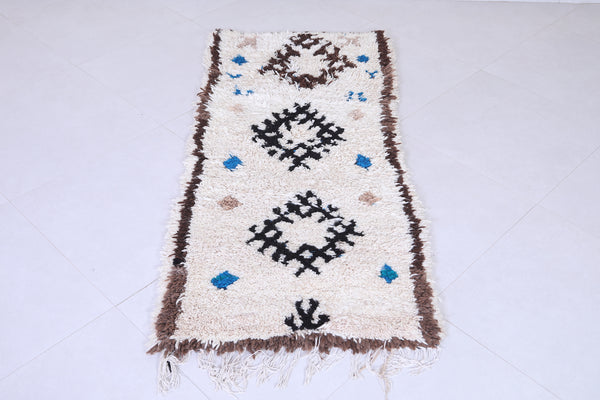Handcrafted berber rug – Abstract tribal patterns | 2.3 x 5.4 FT