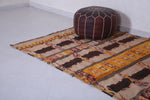 Vintage moroccan handwoven kilim 4.4 FT X 7.5 FT