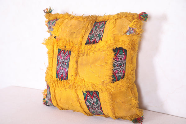 Vintage kilim moroccan pillow 18.5 INCHES X 18.8 INCHES
