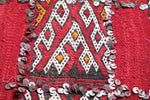 Two moroccan handmade berber rug long pouf ottoman