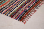 Old boucherouite handmade Moroccan rug - 3 FT X 6.1 FT