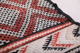 Flatwoven vintage Moroccan berber rug 5.7 FT X 10 FT