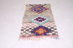 Small carpet handmade boucherouite rug  2.7 FT X 5.5 FT