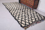 All wool Vintage Moroccan carpet 3.6 FT X 8.5 FT