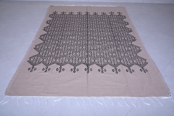 Moroccan handwoven kilim 6.2 FT x 9 FT – Traditional wool carpet