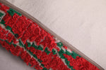 Red handmade berber rug azilal Pouf