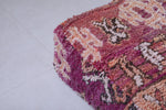 Berber handmade moroccan rug old pouf