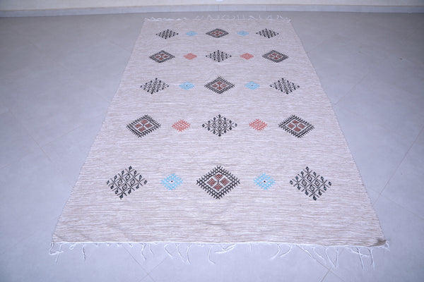 Moroccan Handwoven Kilim 5.5 FT x 9.1 FT – Authentic Berber Rug