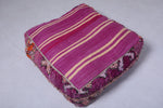 Berber handmade moroccan rug old pouf