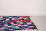 Boucherouite handmade moroccan berber rug - 3.8 FT X 6.8 FT