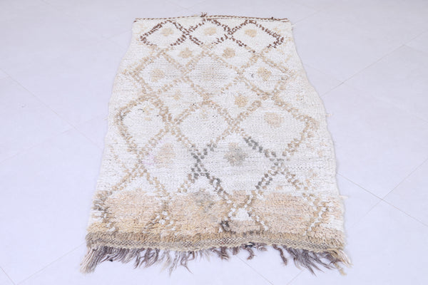 Handwoven Moroccan Rug 3.2 x 5.9 ft | Subtle Neutral Elegance