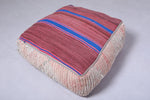 Handmade berber moroccan old rug pouf