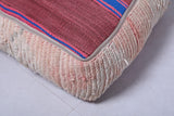 Handmade berber moroccan old rug pouf