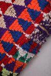 Colorful berber handmade old rug Pouf