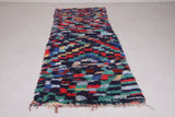 Entryway berber moroccan boucherouite rug 3.3 FT X 8.6 FT