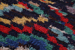 Entryway berber moroccan boucherouite rug 3.3 FT X 8.6 FT