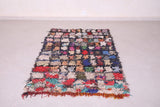 Boucherouite hallway handmade rug 3.7 FT X 6.1 FT