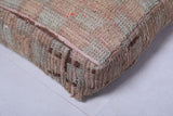 Moroccan handmade berber rug brown pouf