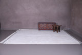 White moroccan handmade rug 8.6 FT X 11.5 FT