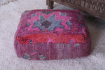 Berber handmade moroccan wool rug pouf