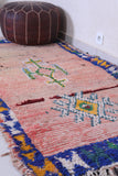 Vintage handmade moroccan berber rug 3.5 FT X 7.3 FT
