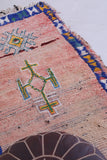 Vintage handmade moroccan berber rug 3.5 FT X 7.3 FT