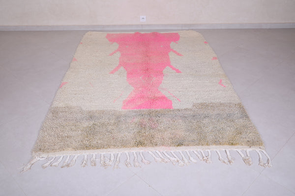 Vintage handmade berber rug | 5.7 FT X 7.9 FT