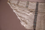 Old beige flatwoven berber Moroccan rug , 3.3 FT X 5.5 FT