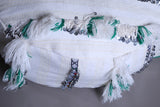 Moroccan handwoven kilim round rug pouf
