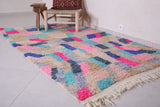 Vintage handmade moroccan berber contemporary rug 4.8 FT X 8.2 FT