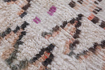 Vintage handmade moroccan berber rug 3.4 FT X 6.7 FT