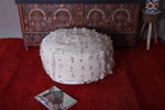 Moroccan handwoven berber old round pouf