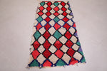 Vintage berber colorful Moroccan rug - 2.6 FT X 5.8 FT