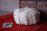 Moroccan round handwoven kilim berber rug pouf