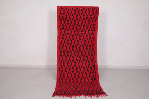 Handmade hallway berber Moroccan rug -  2.8 FT X 7.4 FT