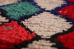 Vintage berber colorful Moroccan rug - 2.6 FT X 5.8 FT