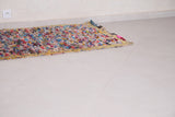 Entryway carpet moroccan Boucherouite 3 FT X 7.2 FT