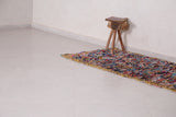 Entryway carpet moroccan Boucherouite 3 FT X 7.2 FT