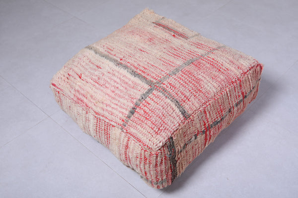 Moroccan ottoman berber pink rug pouf - Handmade floor seating