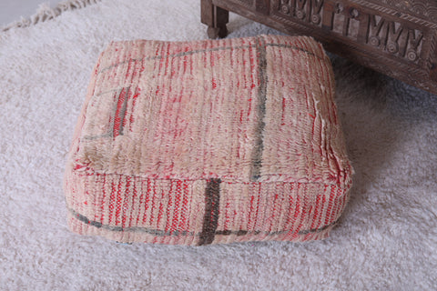 Moroccan ottoman berber pink rug pouf