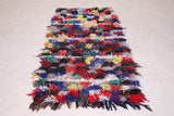 Boucherouite colorful moroccan rug 2.6 FT X 4.7 FT