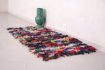 Boucherouite colorful moroccan rug 2.6 FT X 4.7 FT