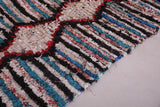 Hand woven Boucherouite rug 3.1 FT X 5.8 FT