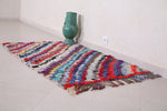 Moroccan handmade Boucherouite rug 3.1 FT X 4.9 FT