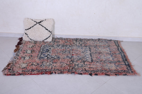 Vintage handmade Moroccan berber rug - 3x5.3 FT