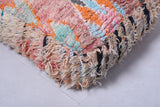 Handmade berber moroccan azilal rug pouf